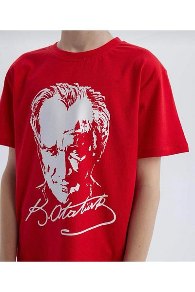 cacakids Ataturk Printed Unisex Short Sleeve T-Shirt
