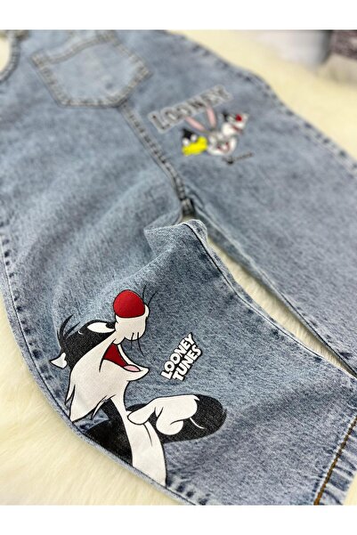 Mişsa Bebe Erkek çocuk kot salopet tulum