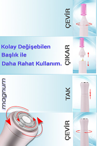 MAGNUM Yüz ve Vücut Tüy Alma Aleti, Kaş Düzeltme