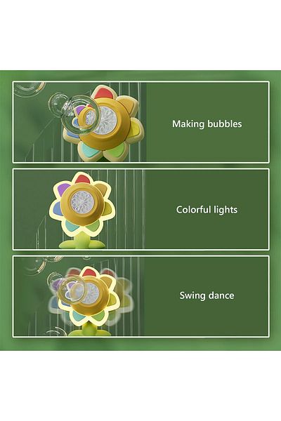 Generic Sunflower Dancing Bubble Maker – Fun Swing Bubble Machine for Parades, Road Trips & Parties