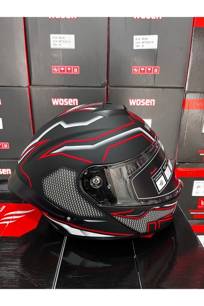 SHNMOTO Ws 202 Çene açılır güneş gözlüklü kask sertifikalı