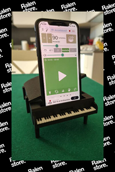 Ralen Yamaha Piyano Temalı Telefon Standı | 11x16cm ( Yüksek Kalite 3D Baskı PLA )