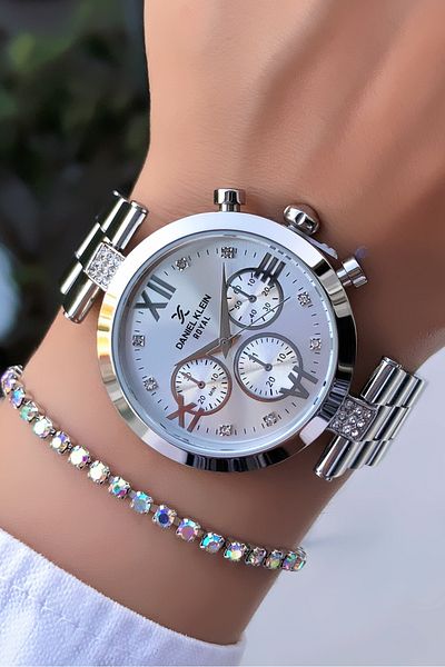 Daniel Klein Brand Waterproof Ladies Wristwatch with Bracelet Gift