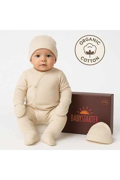 BABYSTARTER Premature 99% Antibacterial Organic Cotton Baby Set Hospital Release