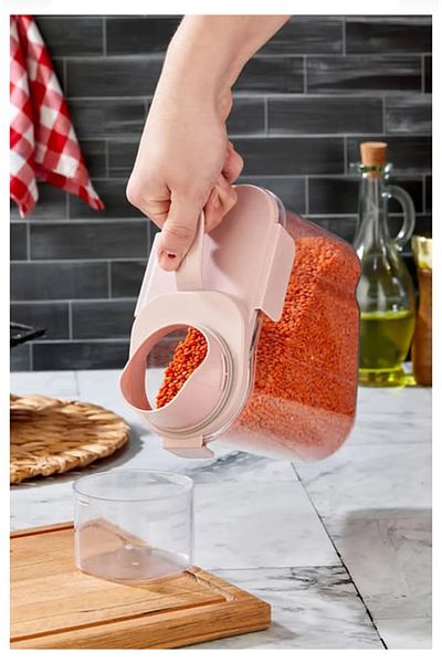 Vivart 2 bucăți 1,8 L cu capac Recipient de depozitare pentru detergent pulbere lichidă Organizator pentru baie Cutie de depozitare multifuncțională
