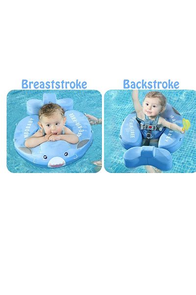 Schulzz Mambobaby Pink Color Sun Protection Shaded Upf 50 Swimming Lifebuoy with Safety Lock