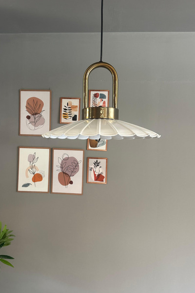 Bamyum Risso Beyaz Metal Büyük Avize Eskitme Kilit Kafa Başlık Tekli Cafe Mut...