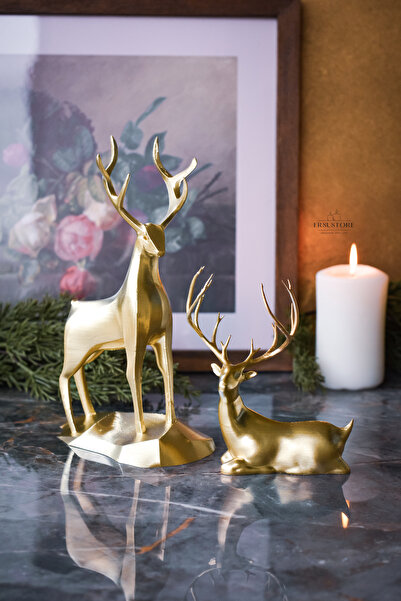 jeane home decor 2'li 18cm Gold Altın Varak Dekoratif Hafif Şık Tasarım Hediy...