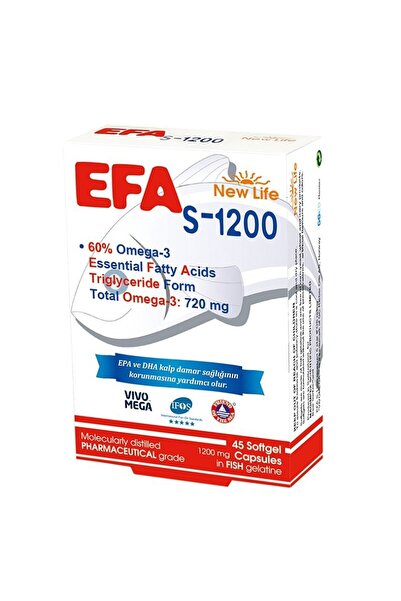 New Life Efa S-1200 Balık Yağı 45 Kapsül