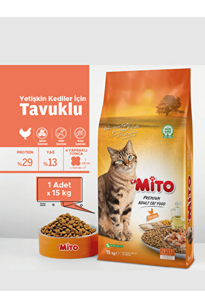 Mito La Adult Cat Tavuklu Yetişkin Kedi Maması 15 Kg