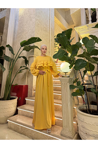 Nissra Ankanoor Φαρδύ φόρεμα με διπλό βολάν Anka255068