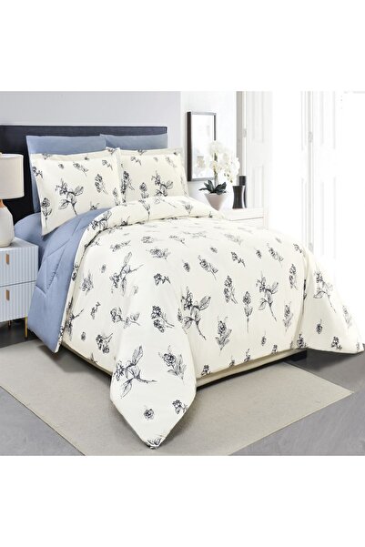 Sleep Blue مفرش روان قطن صيفي مزدوج 6 قطع