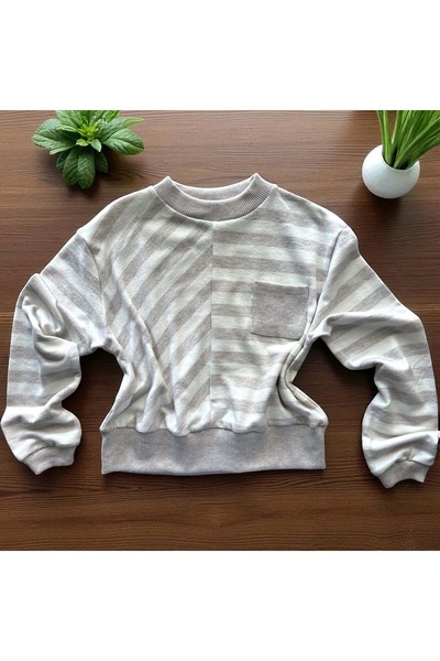nk kids Striped Sweater Ecru
