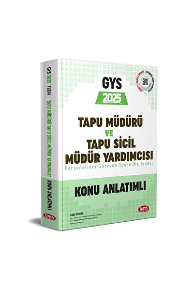 Data Yayınları Tapu Müdürü - Tapu Sicil Müdür Yardımcısı GYS Konu Anlatımlı