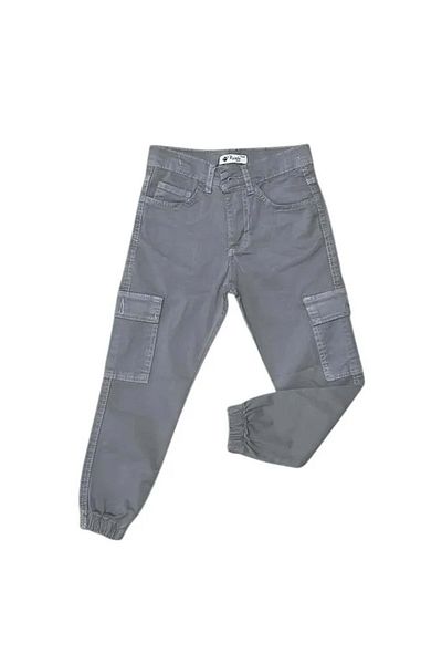 RİNDO KİDS Cargo Pocket Gabardine Pants Gray