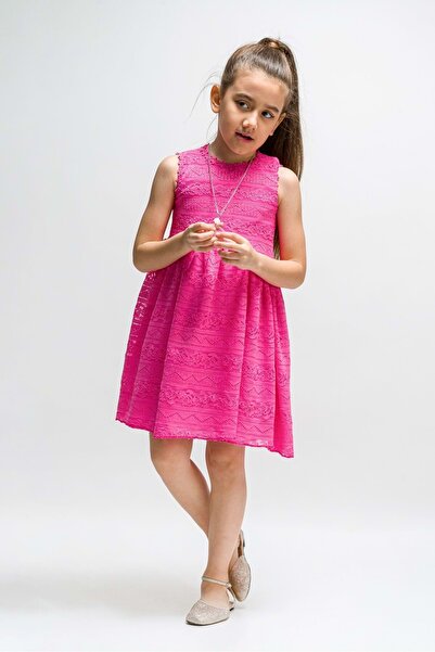 WECAN EXCLUSİVE Back Roba Detailed Dress Fuchsia