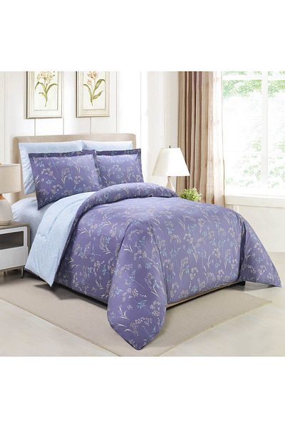 Sleep Blue مفرش داريا قطن صيفي مزدوج 6 قطع