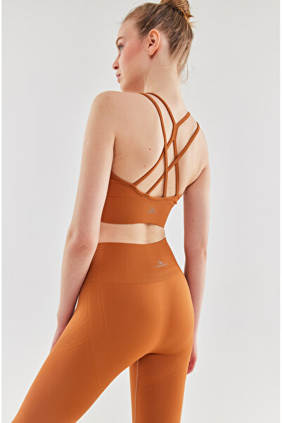 COMEUP Αθλητικό σουτιέν με λεπτό λουράκι Sudan Brown