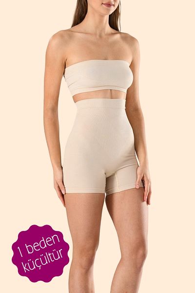 Jacarsman Belly Covering Skin Colored Boxer with Shorts 1 Size Slimming Corset