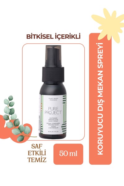 Pure Project Vücut Koruyucu Dış Mekan Spreyi 50ml | Sivrisinek Karşıtı & Uzun...