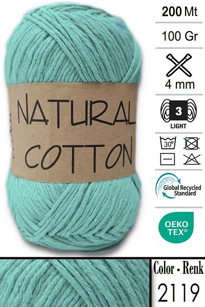 Diva İplik Diva Natural Cotton 2119 Μέντα
