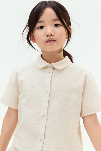 H&M Keten Karışımlı Bluz