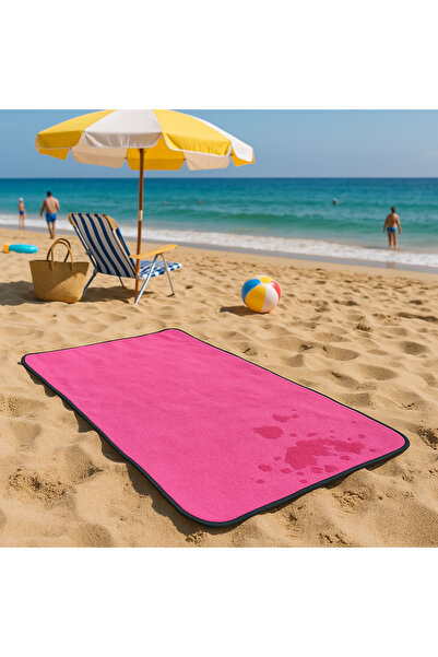 MissClean Large Size Pink Color Microfiber Sports and Beach Towel Multi-Purpose 80*130 cm
