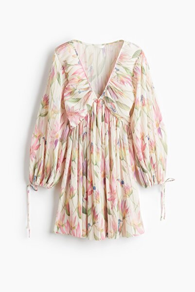 H&M Pliseli Elbise