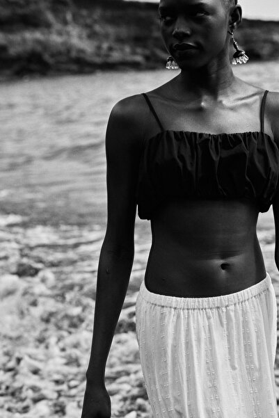 H&M Plumeti Maksi Etek