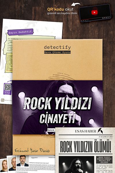 detectify The Rocky Star Murder Detective Game, Case Solving Box Game, Find the Killer Detective Game