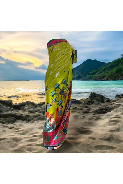 Oyt DÜKKAN Pareo Look Stars 135X 135 cm Beach Pareo Clothing Design