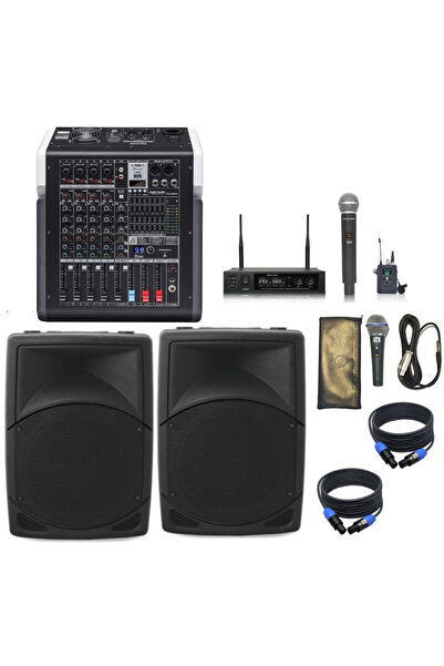 DMM Mixerli Ses Sistemi Seti 1 | Anfi Hoparlör Mikrofon Mixer Paket | Sahne –...