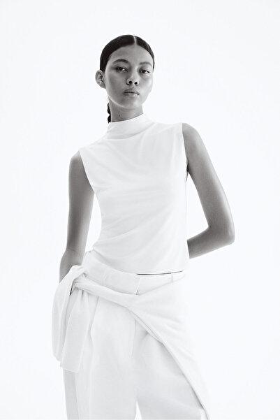 H&M Yarım Balıkçı Yakalı Kolsuz Üst