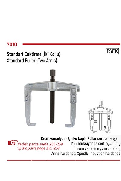 İzeltaş Standart Çektirme (İki Kollu) 12*10