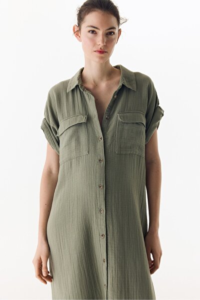 H&M MAMA Muslin Gömlek Elbise
