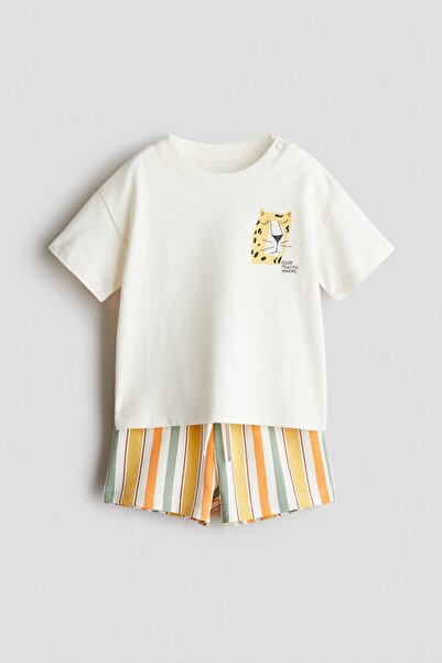 H&M 2 Parçalı Tişört ve Şort Set