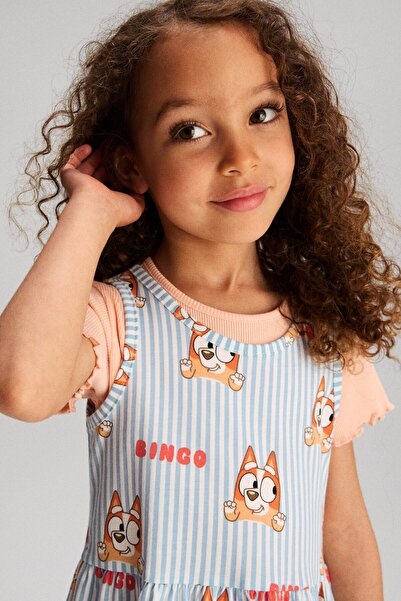 H&M Baskılı ve Pamuklu Elbise