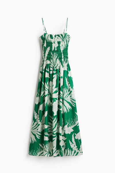 H&M Korsajı Büzgülü ve Askılı Elbise