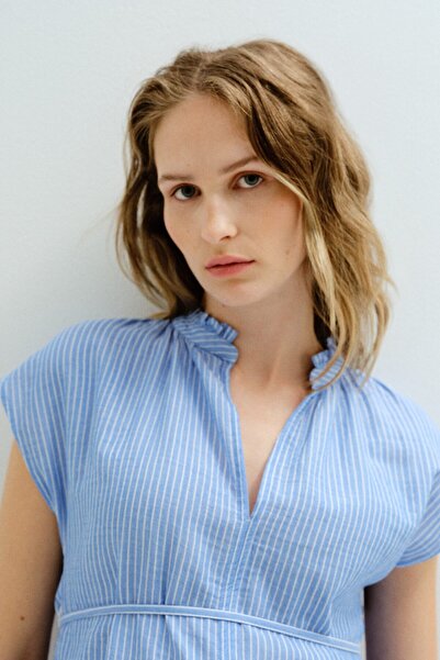 H&M MAMA Kuşaklı Muslin Bluz