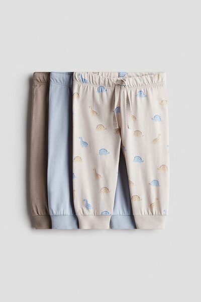 H&M 3’lü Pamuklu Jarse Jogger Pantolon