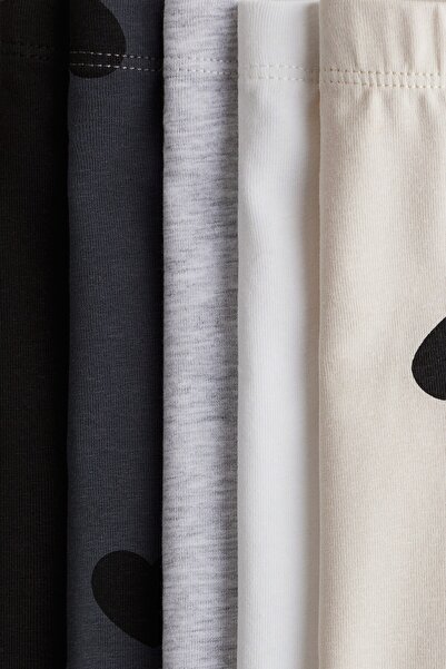 H&M 5'li Pamuklu Kısa Tayt