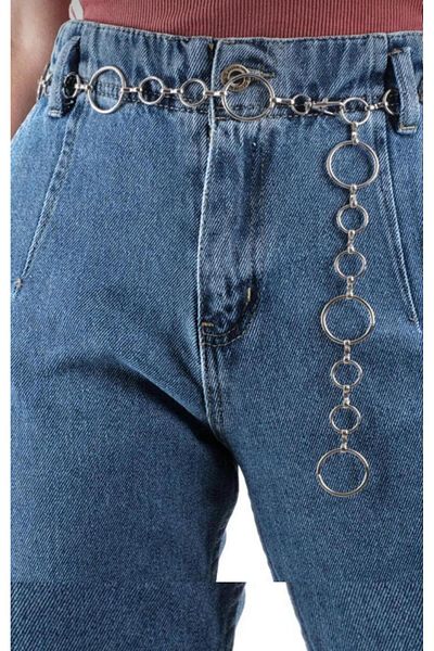 Mynoa Gold Women's Belt with Ring, Waist Chain
