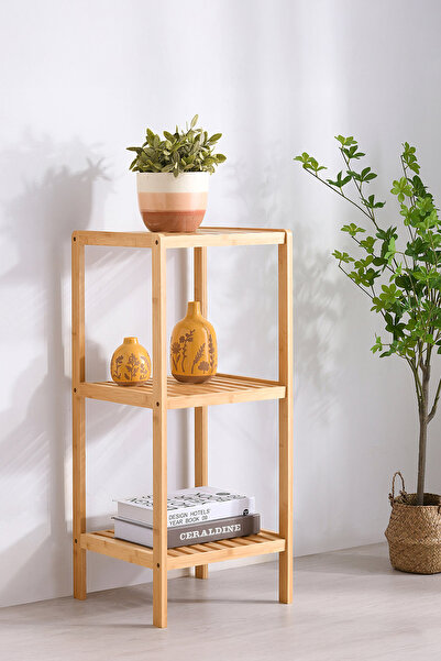 Digithome Bambu 3 Raflı Çok Amaçlı Organizer Mutfak Rafı Banyo Düzenleyici Raf Mio-004