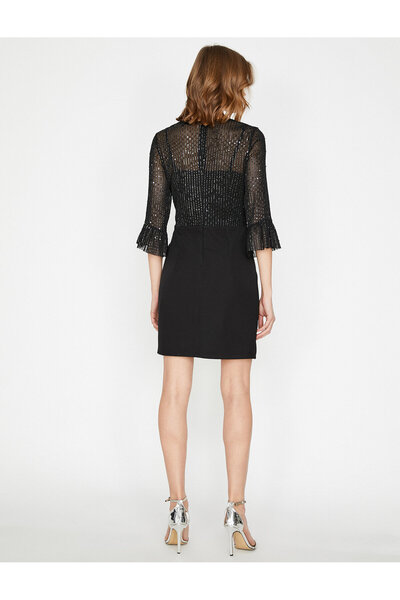 Koton Dámské černé večerní šaty a maturitní šaty