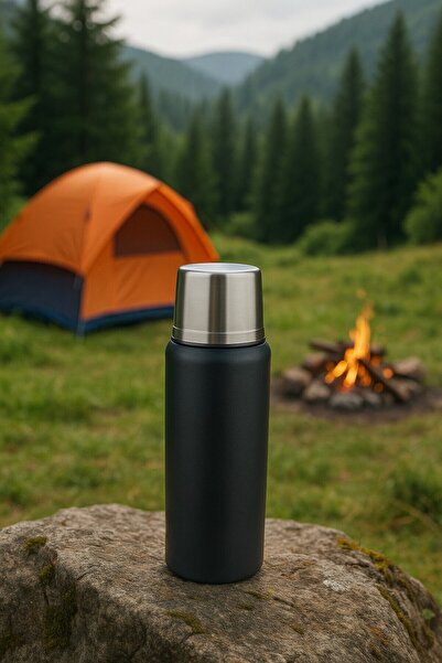 Elista ترمس ستيل مزدوج الطبقة سعة 1 لتر - 24 ساعة ساخن، 48 ساعة بارد، (التخيي...