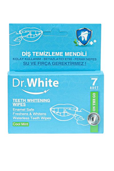 Dr.White دكتور. مناديل تنظيف الأسنان البيضاء 7 قطع