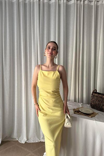lizge giyim Smocked Midi Dress