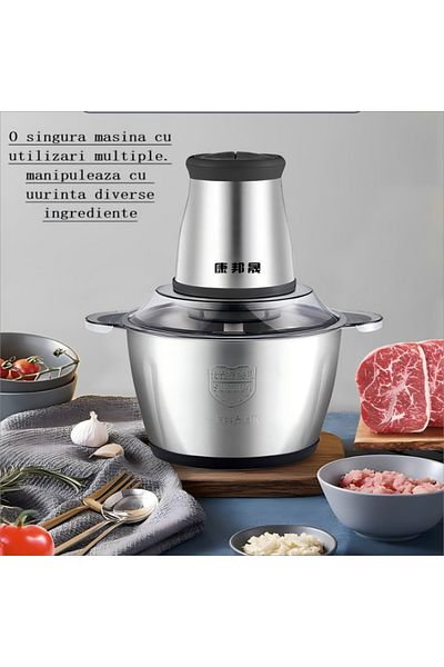 QGC Electric Meat Grinder, 250W, 2 Speeds, Stainless Steel, 2L, 0184