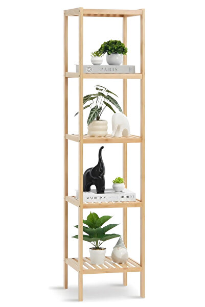 Digithome Bambu 5 Raflı Çok Amaçlı Organizer Mutfak Rafı Banyo Düzenleyici Raf Mio-002