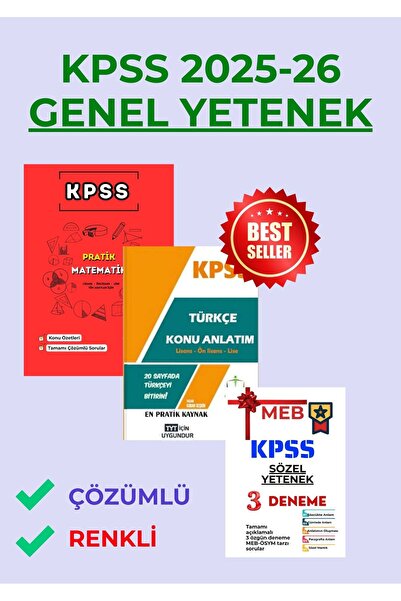 Pratik Kaynak Yayınları KPSS Genel Yetenek Seti | Matematik Soru+ Konu Anlatı...